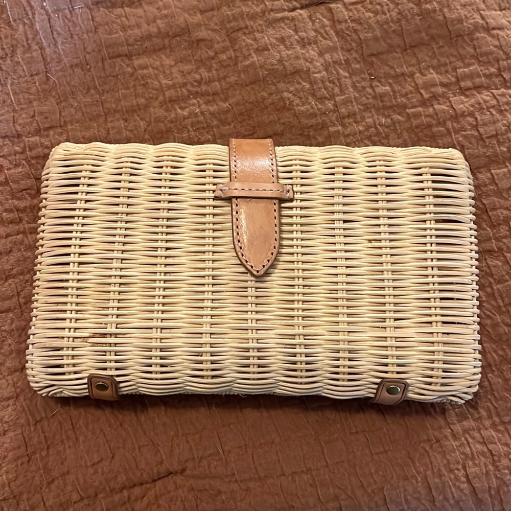 J Crew Straw Clutch